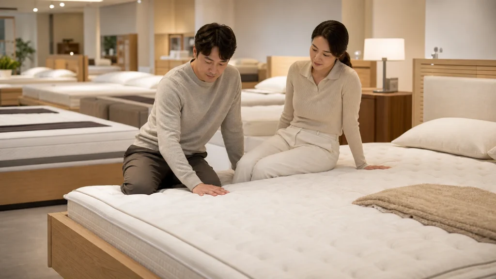 김해 침대 매장 본문 비교 현장 사진